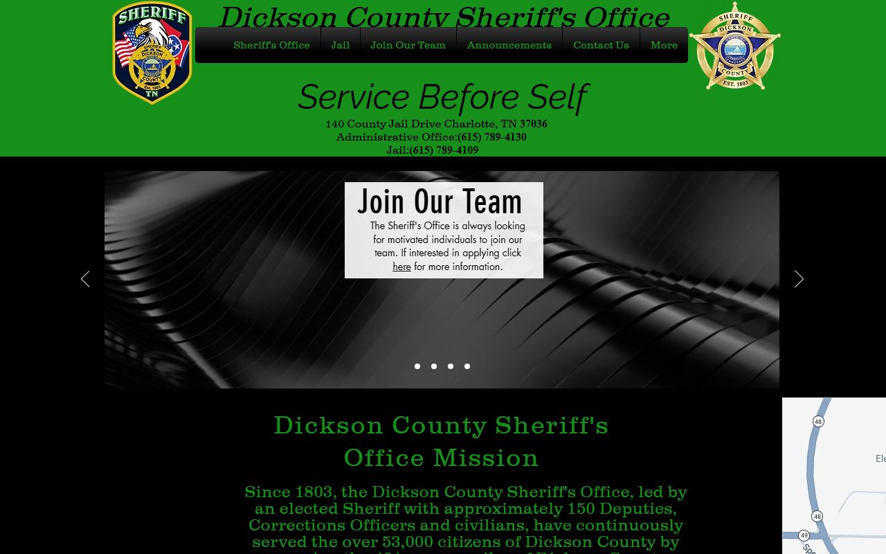 Dickson County inmate population sheriff office
