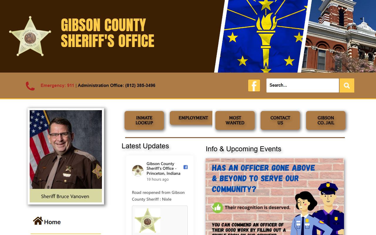 Gibson County inmate population sheriff office