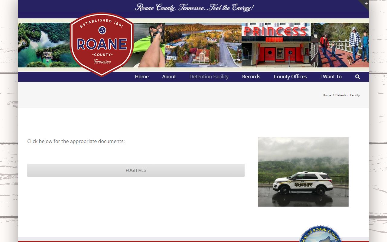 Roane County inmate population detention facility