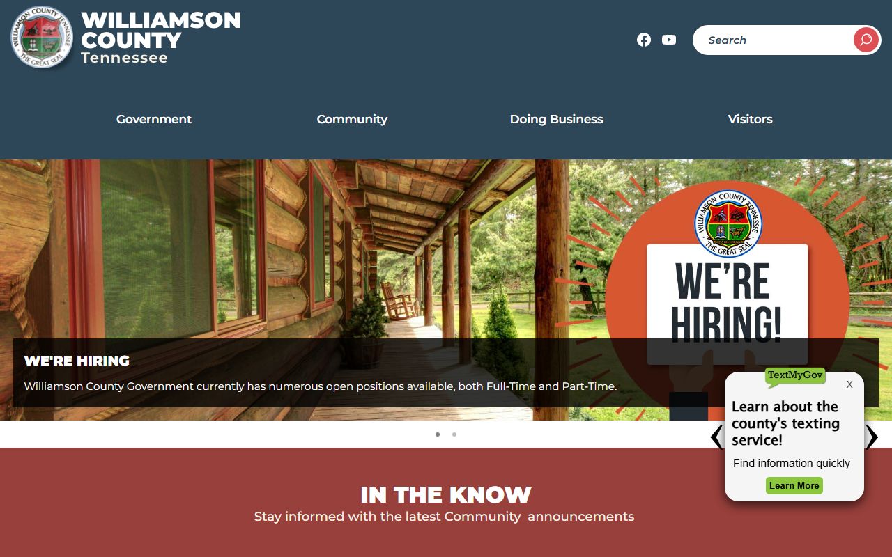 Williamson County inmate population county government